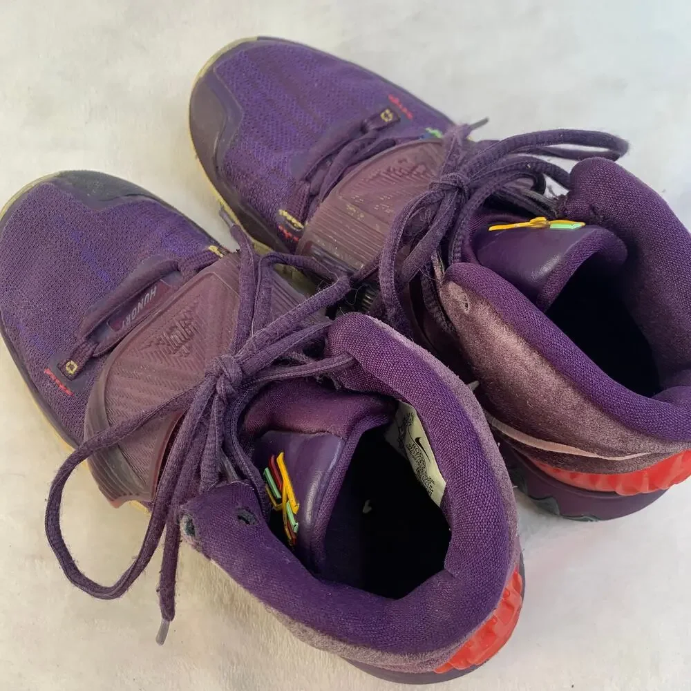 Nike Kyrie 6 Enlightenment Youth Sz 5.5 Purple Suede Basketball Sneakers Shoes